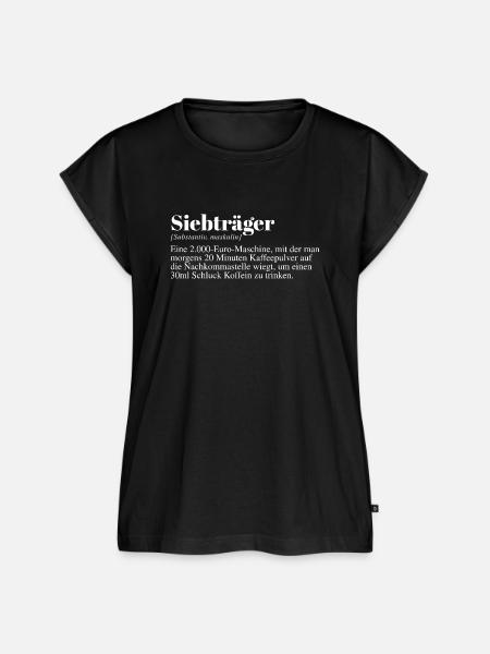 Siebträger Kaffee Spruch - Frauen Premium Bio Top - Schwarz