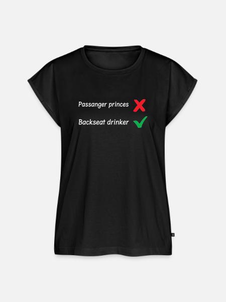 Backseat Drinker - Frauen Premium Bio Top - Schwarz