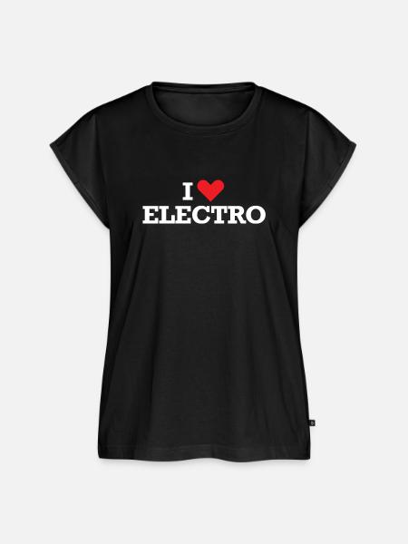 Ich liebe Elektro - Frauen Premium Bio Top - Schwarz