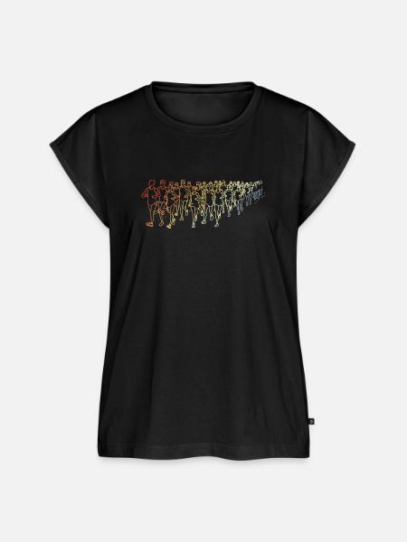 Läufer Retro-Stil - Frauen Premium Bio Top - Schwarz