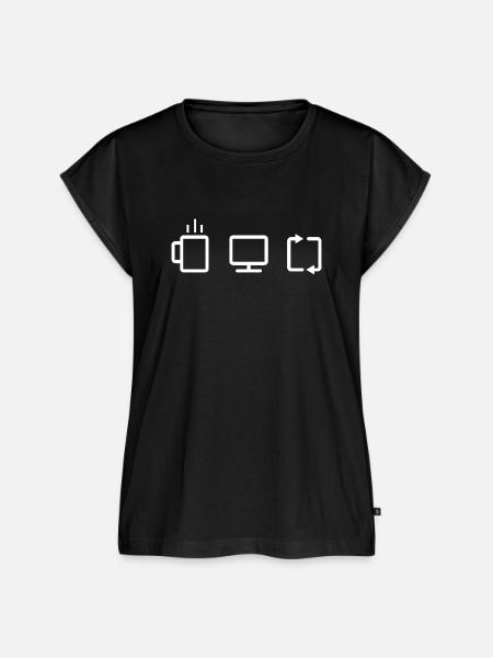 Programmierer, Softwareingenieur, Programmierer, Kaffeearbeit, - Frauen Premium Bio Top - Schwarz