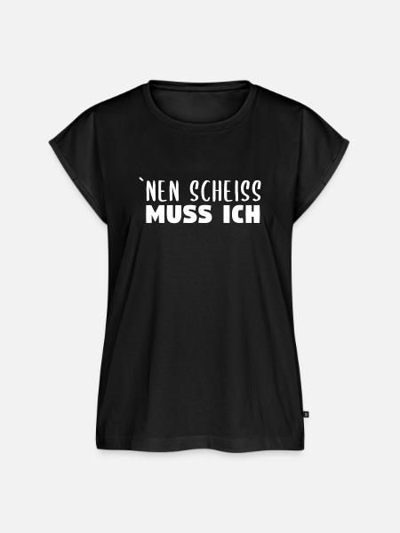 Nen scheiss muss ich - Frauen Premium Bio Top - Schwarz