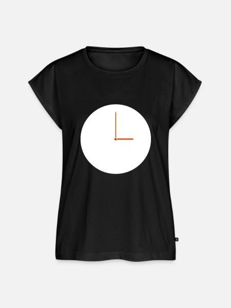 Uhr - Frauen Premium Bio Top - Schwarz