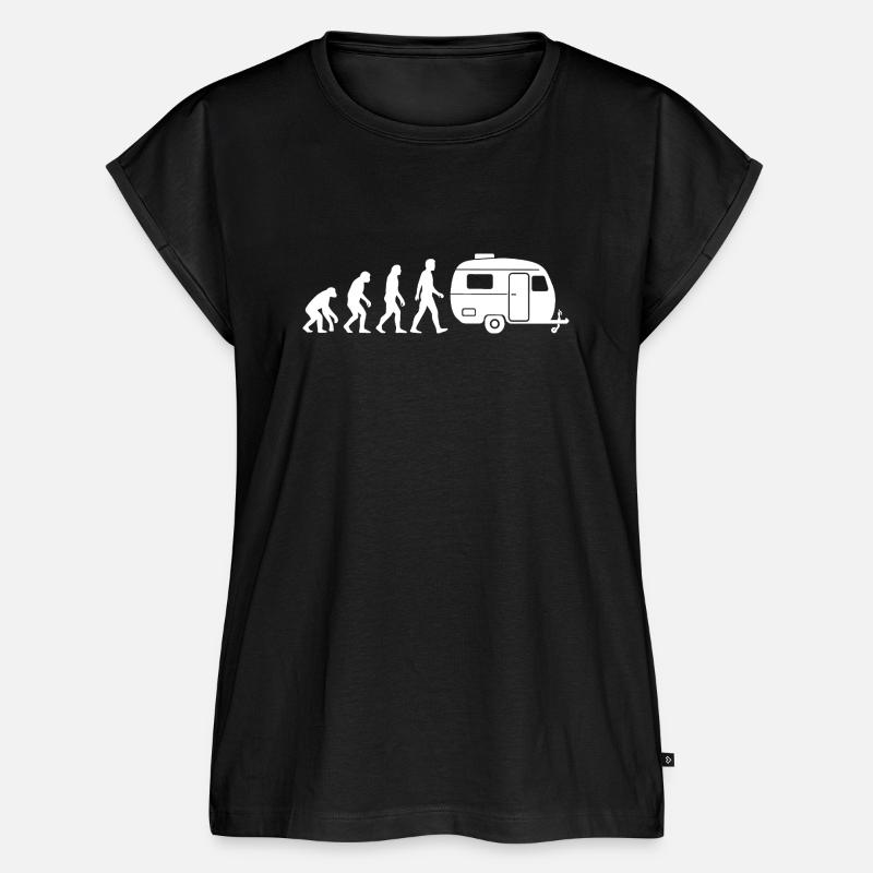Caravan Evolution Camper Camping - Women’s Premium Organic Top - black