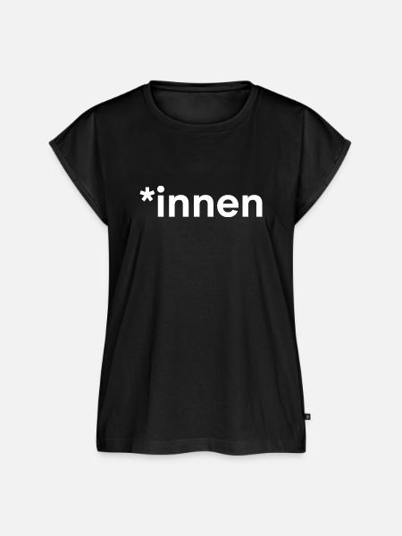 *innen - Frauen Premium Bio Top - Schwarz