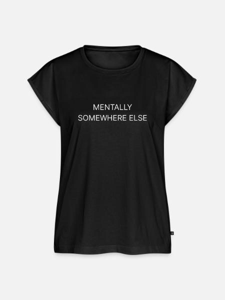 Mental irgendwo anderswo - Frauen Premium Bio Top - Schwarz