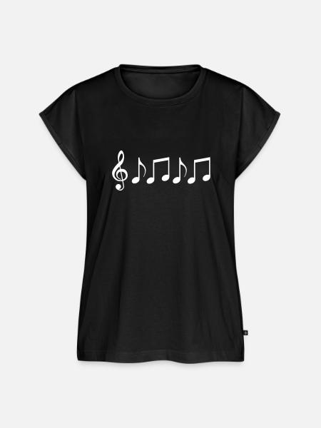 noten - Frauen Premium Bio Top - Schwarz