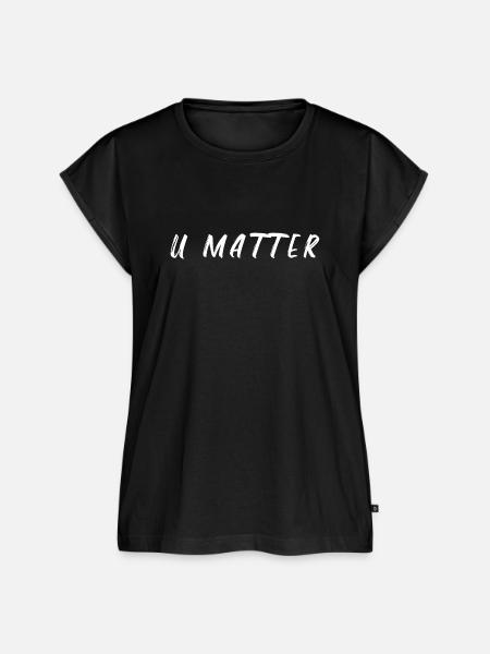 u matter - Frauen Premium Bio Top - Schwarz