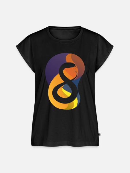 Schlangen Schlange - Frauen Premium Bio Top - Schwarz