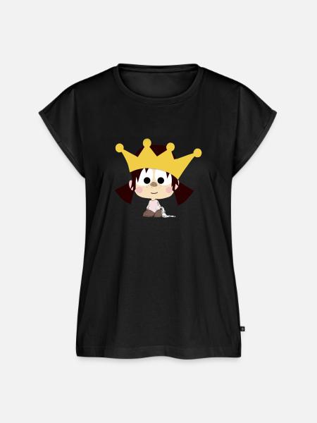 prinzessin - Frauen Premium Bio Top - Schwarz