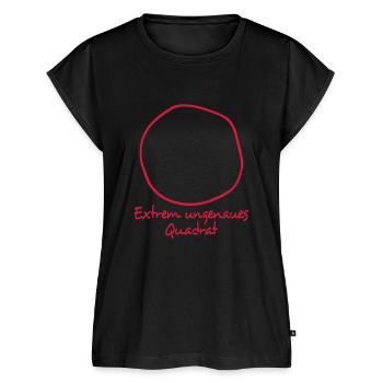 Extrem ungenaues Quadrat - Frauen Premium Bio Top - Schwarz - Vorne - AI Model Female 172 light (172cm)