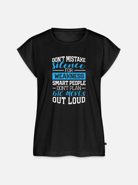 Dont mistake silence design - Frauen Premium Bio Top - Schwarz