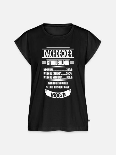 DACHDECKER - Frauen Premium Bio Top - Schwarz