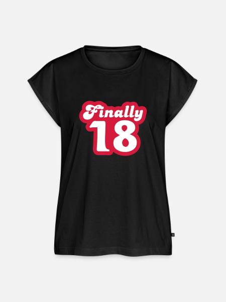 Finally 18 - Frauen Premium Bio Top - Schwarz