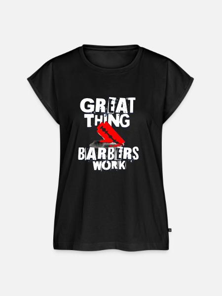 Great thing barbers work - Frauen Premium Bio Top - Schwarz
