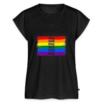 LGBTQ Schwul Lesbisch Bi Queer Trans CSD - Frauen Premium Bio Top - Schwarz - Vorne - AI Model Female 172 light (172cm)