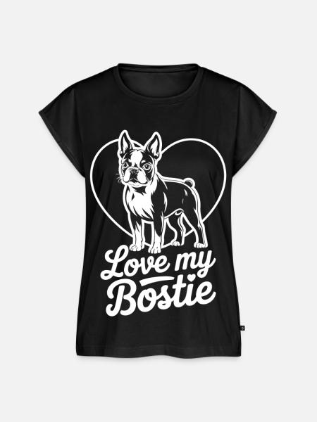 Love My Bostie - Frauen Premium Bio Top - Schwarz