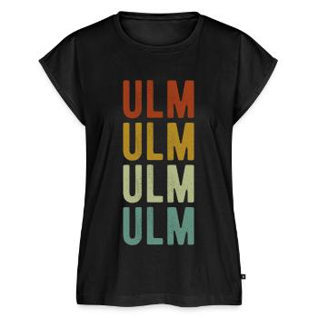 Ulm Stadt Retro Vintage - Frauen Premium Bio Top - Schwarz - Vorne - AI Model Female 172 light (172cm)