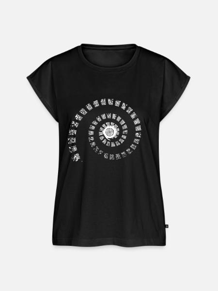 Spirale - Frauen Premium Bio Top - Schwarz