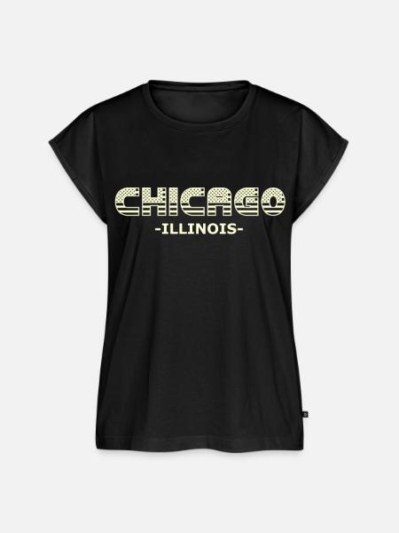 Chicago - Frauen Premium Bio Top - Schwarz