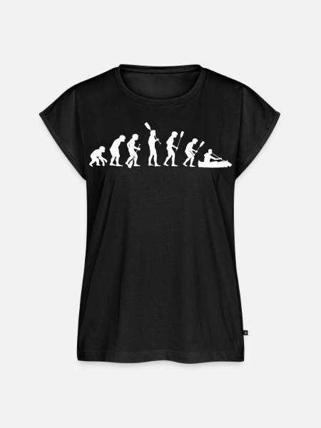 menschliche Evolution Kajak - Frauen Premium Bio Top - Schwarz