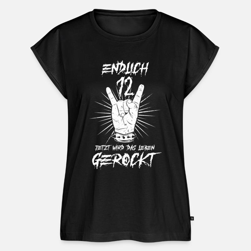 ENDLICH 12 - 12. Geburtstag - Frauen Premium Bio Top - Schwarz