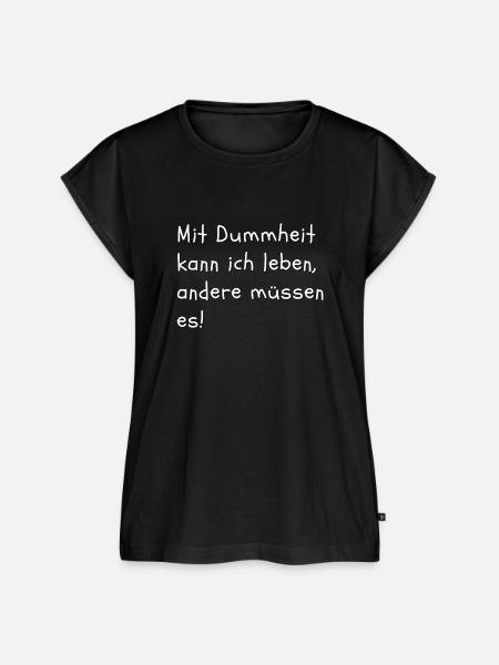 Lustiger, frecher Spruch - Frauen Premium Bio Top - Schwarz
