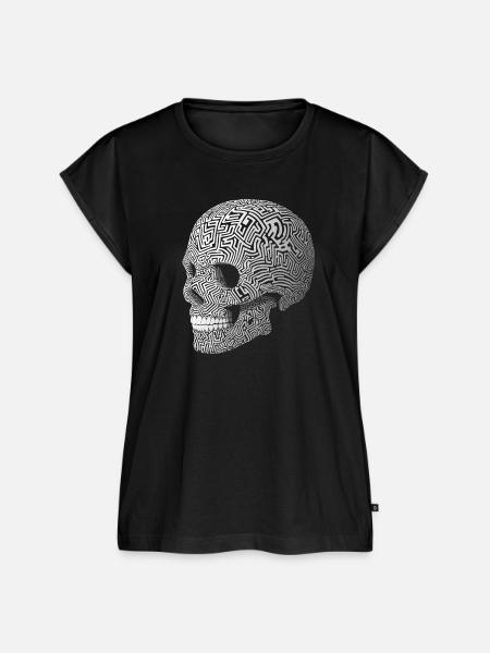 3d Skull - Frauen Premium Bio Top - Schwarz