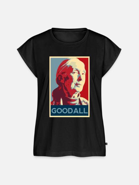 Jane Goodall Shirt - Frauen Premium Bio Top - Schwarz