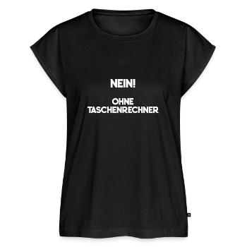 LEHRER MATHELEHRER MATHEMATIK TASCHENRECHNER - Frauen Premium Bio Top - Schwarz - Vorne - AI Model Female 172 light (172cm)