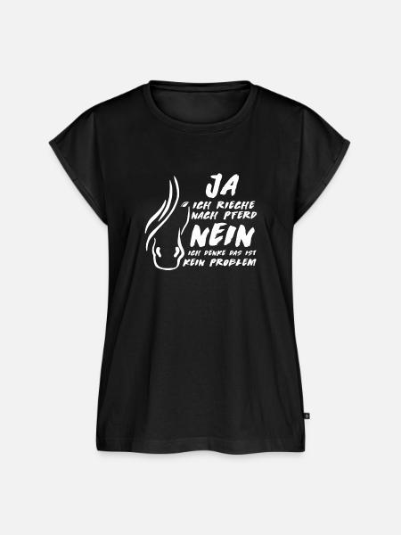Rieche nach Pferd - Frauen Premium Bio Top - Schwarz