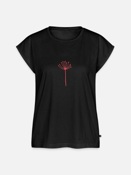 Rote Blume - Frauen Premium Bio Top - Schwarz