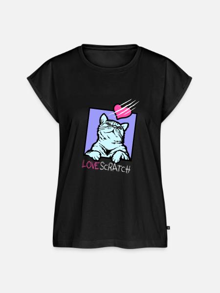 Liebe Scratch - Frauen Premium Bio Top - Schwarz