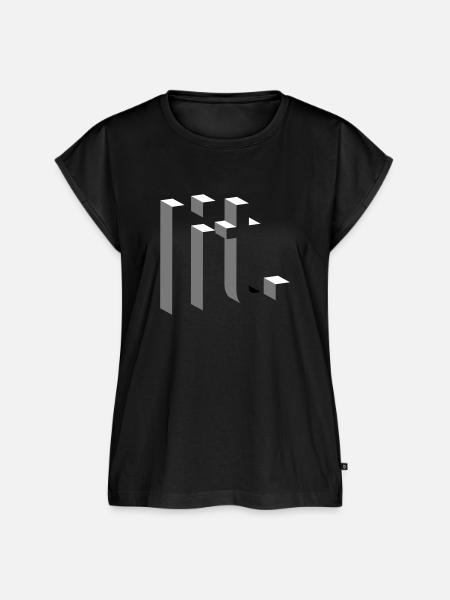lit. - Frauen Premium Bio Top - Schwarz