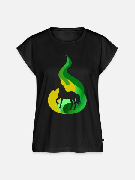 Pferde Pferd - Frauen Premium Bio Top - Schwarz