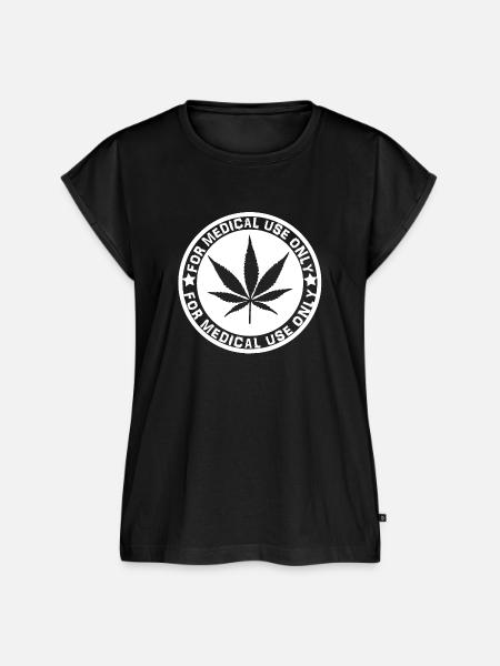 medizinisches Hanf - Frauen Premium Bio Top - Schwarz