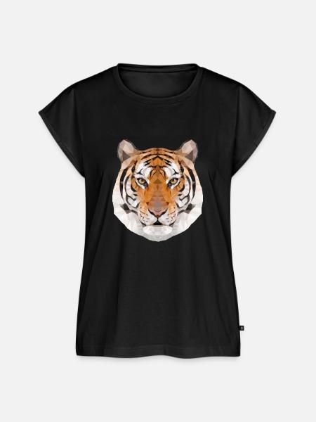 Tiger - Frauen Premium Bio Top - Schwarz