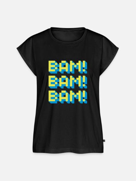Bam! Bam! Bam! - Frauen Premium Bio Top - Schwarz