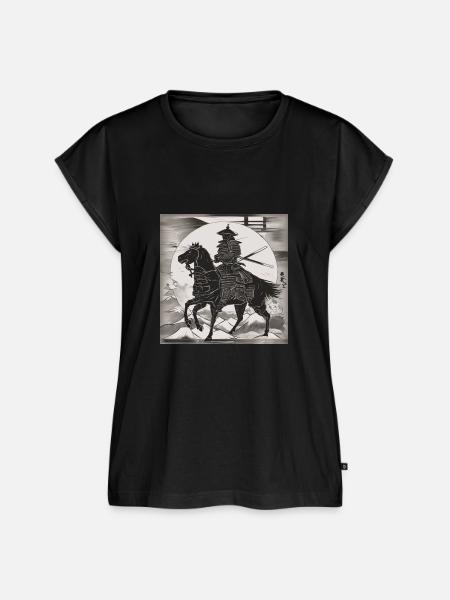 Einsamer Samurai - Frauen Premium Bio Top - Schwarz