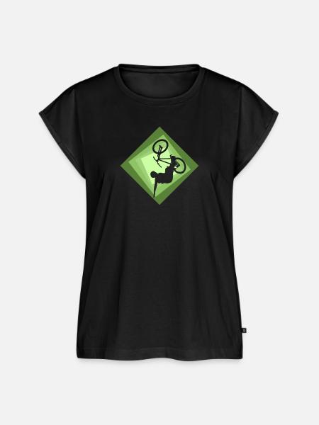 Freeride Mountainbiking - Frauen Premium Bio Top - Schwarz