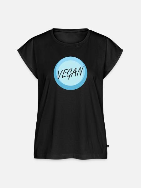 Vegan Pflanzlich Speise - Frauen Premium Bio Top - Schwarz