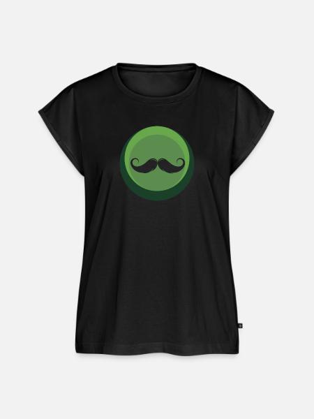Schnurrbart Bart Hipster - Frauen Premium Bio Top - Schwarz