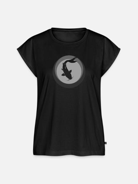 Koi Fisch Fischen - Frauen Premium Bio Top - Schwarz