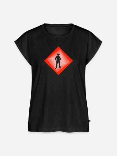 Cowboy Lasso - Frauen Premium Bio Top - Schwarz