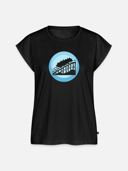 Achterbahn Rummel Festzelt - Frauen Premium Bio Top - Schwarz