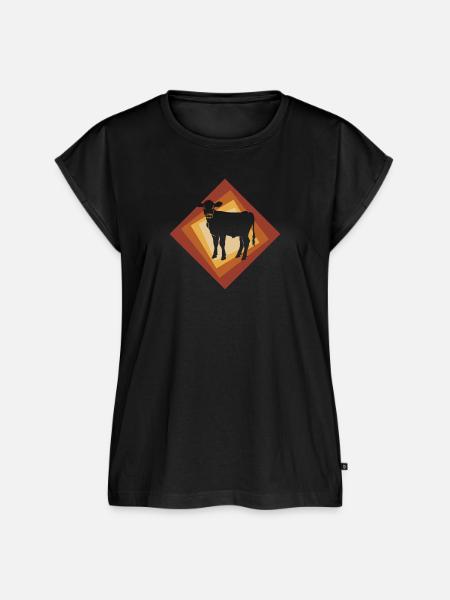 Vegan Speise Fleisch - Frauen Premium Bio Top - Schwarz