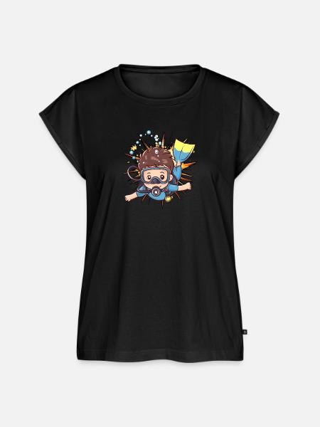 Taucher Schnorcheln - Frauen Premium Bio Top - Schwarz
