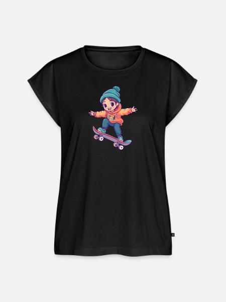 Skate Skater - Frauen Premium Bio Top - Schwarz