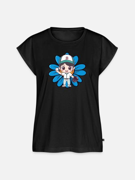 Baseball Baseballspieler - Frauen Premium Bio Top - Schwarz