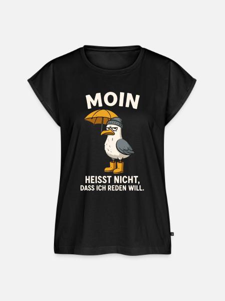 Möwe Moin - Frauen Premium Bio Top - Schwarz